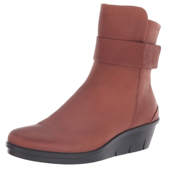 ECCO Skyler Leather HYDROMAX Boots in Brandy 38 8 - Picture 1 of 8
